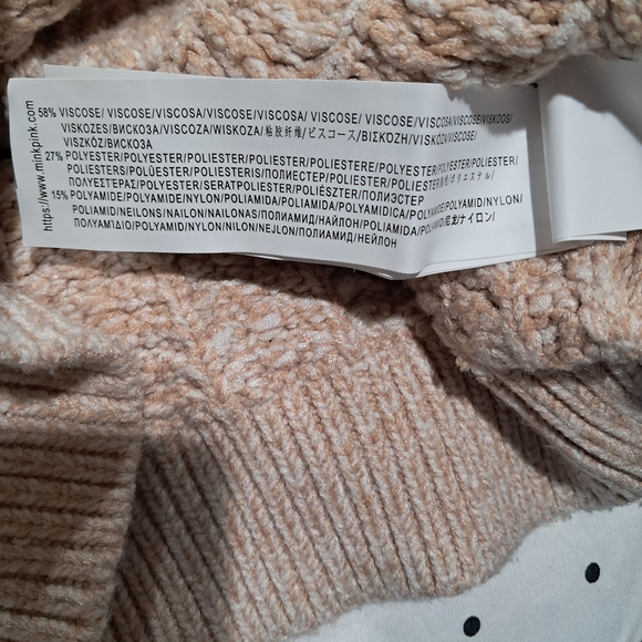 Minkpink Multi-Textured Cropped Knit Sweater Like New - XS - Picture 8 of 11